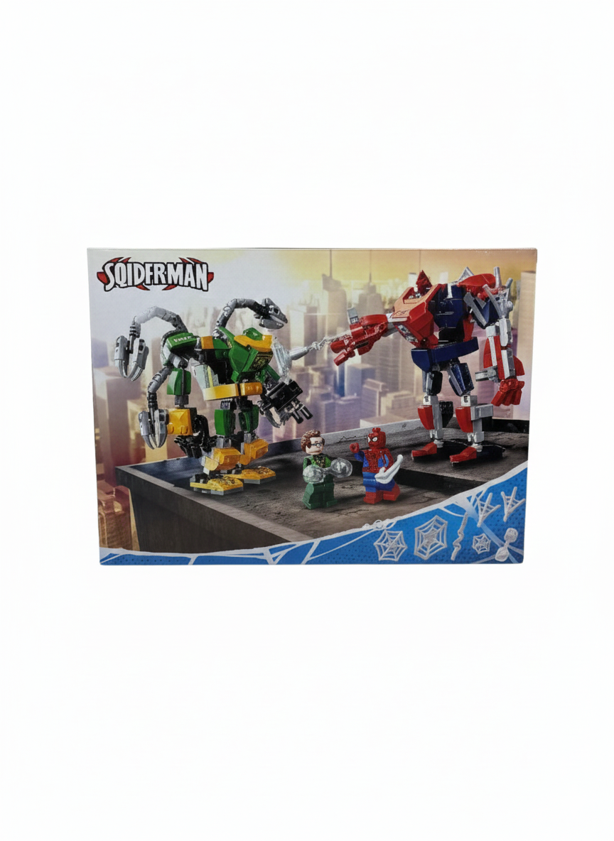Sqider-Man Mech Battle: Spider-Man vs. Doc Ock Building Block Set (310 Pieces)