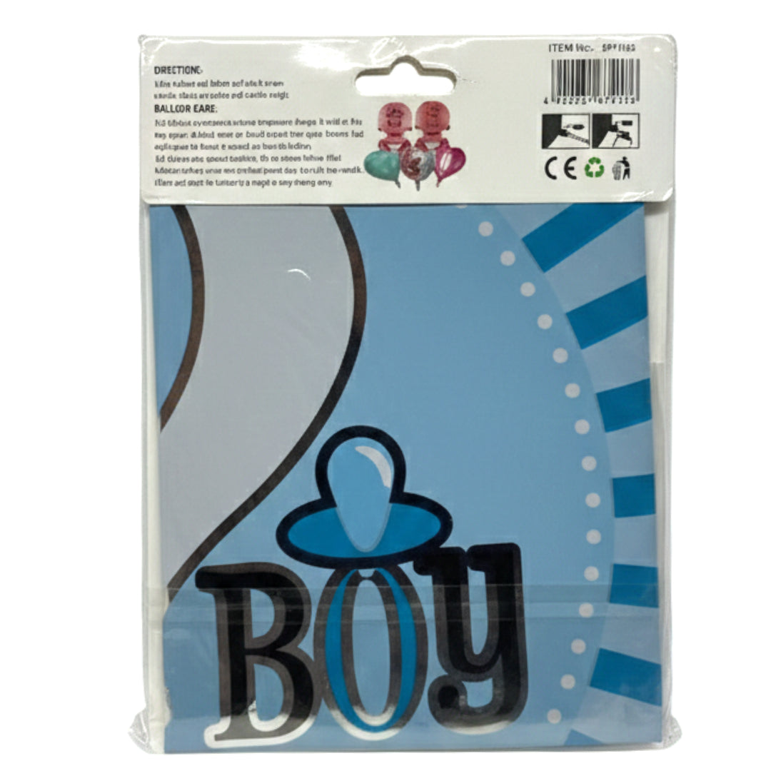 5-Piece Baby Shower Foil Balloon Bouquet Set – Gender Reveal & Party Decorations