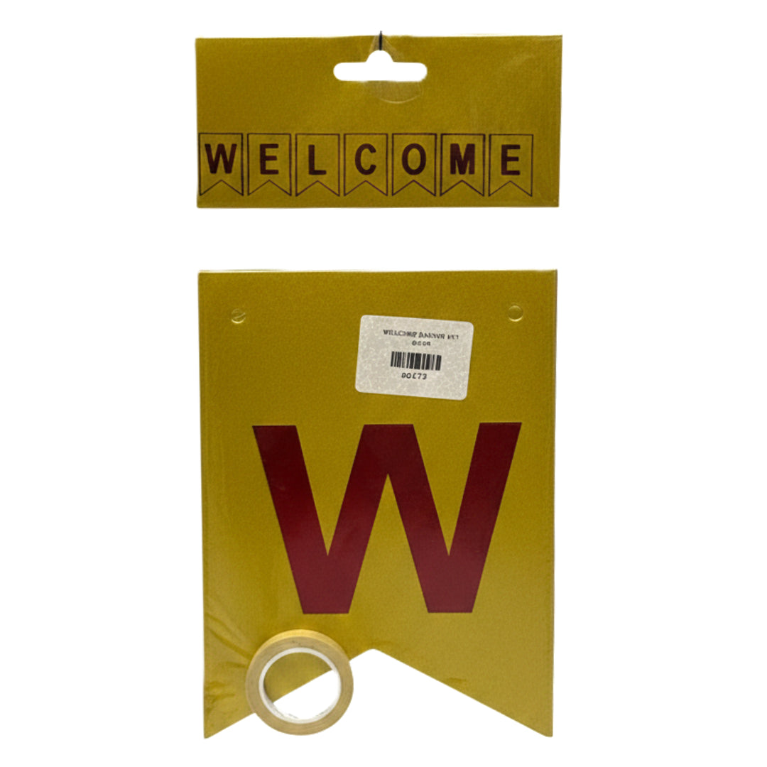 Premium "WELCOME" Letter Bunting Banner - available in 5 Elegant Colors
