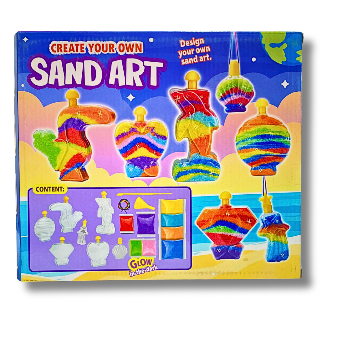 Ultimate Sand Art Activity Set for Kids - 12 Unique Bottles with Glow Sand