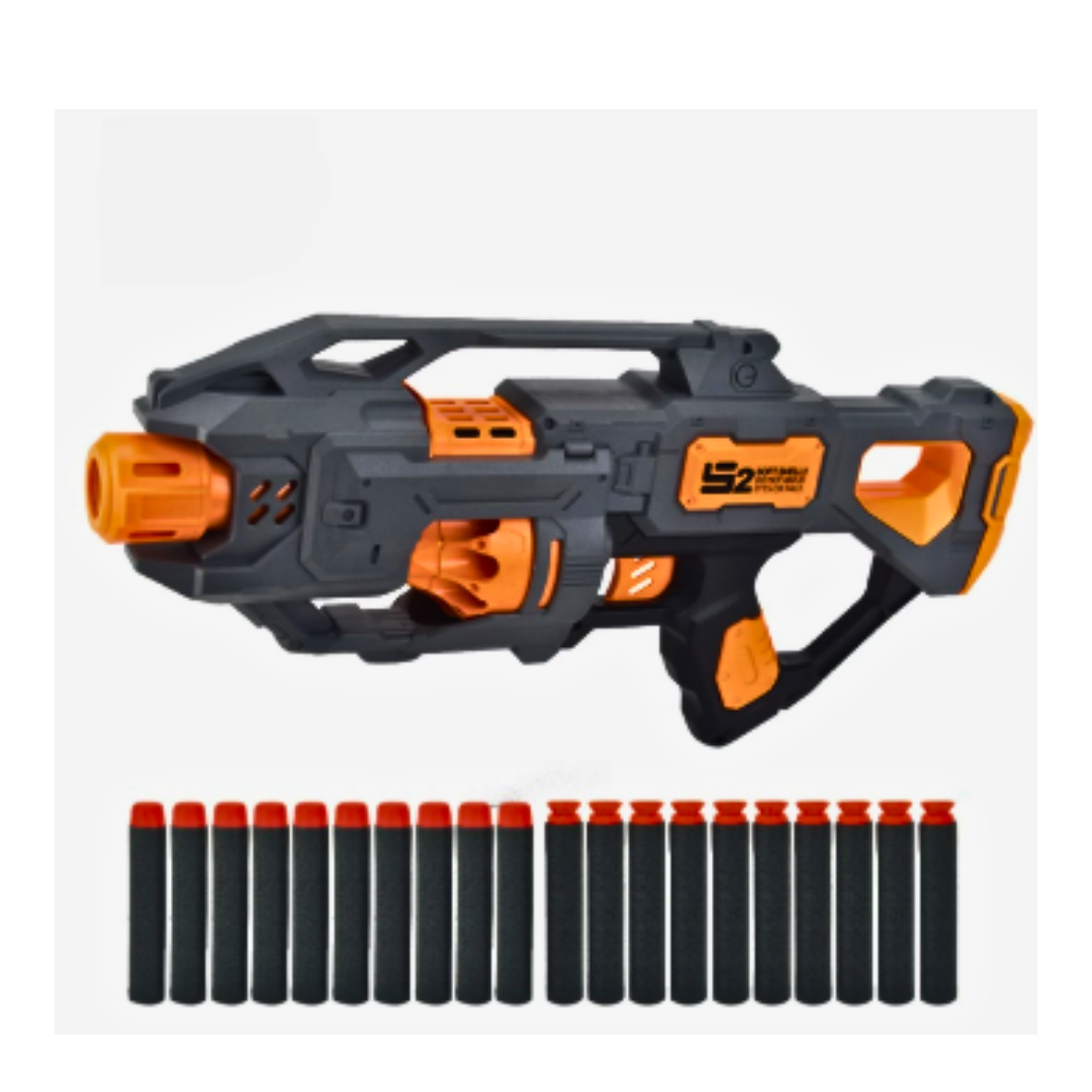 Blaze Storm S2 Tactical Blaster with 20 Soft Darts - Rapid Fire Toy Gun