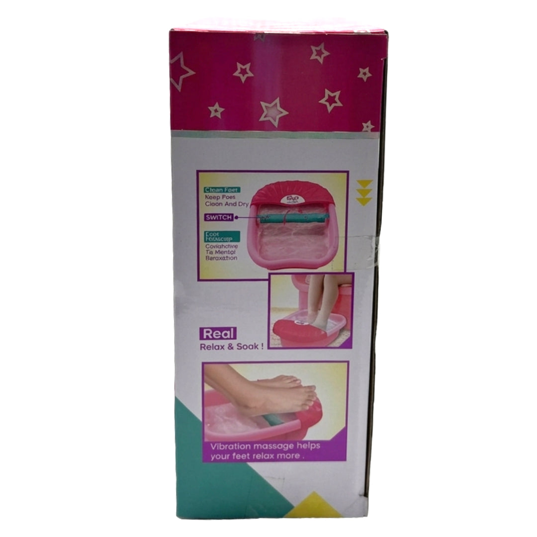 Girl’s Creator Bubbles Foot Spa – Kids' DIY Pedicure Salon Kit with Lights & Bubbles – Pamper & Relax Spa Set for Girls Ages 5+
