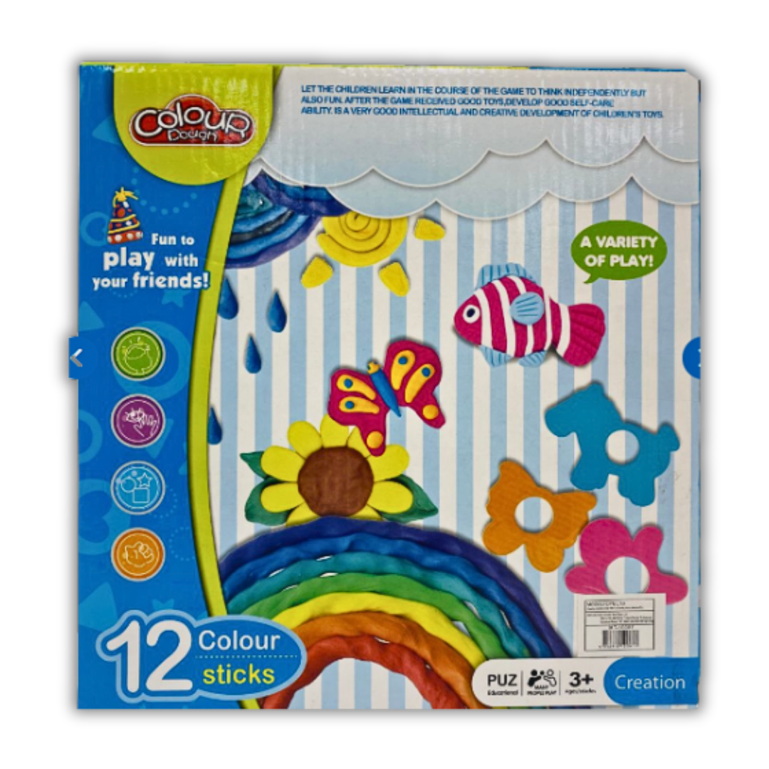 Educational Colour Dough Set for Toddlers - Soft Clay Art & Craft Toy (Ages 3+)