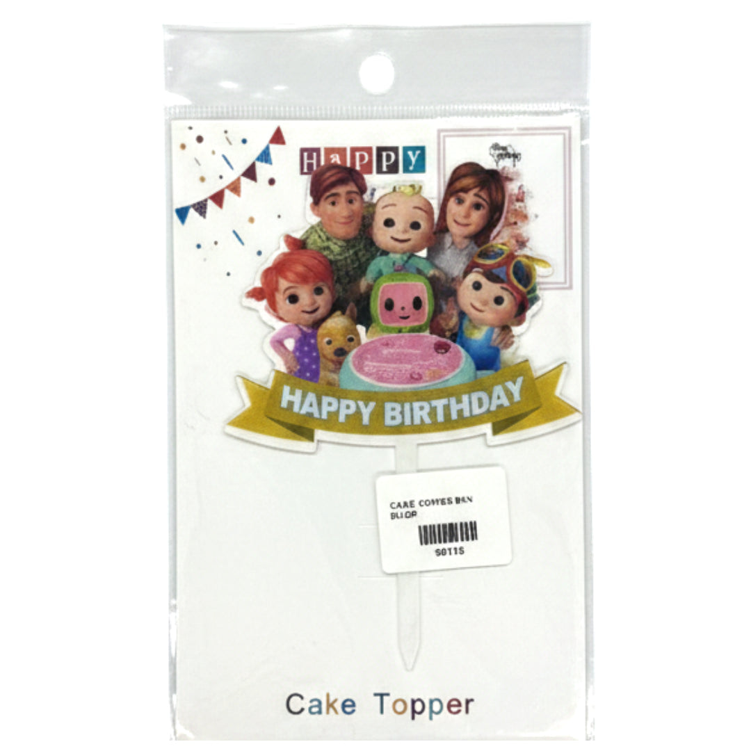 Premium Character Cake Toppers – "Happy Birthday" Theme Decorations for Kids – High-Quality Frozen, Cocomelon, and Paw Patrol Party Supplies