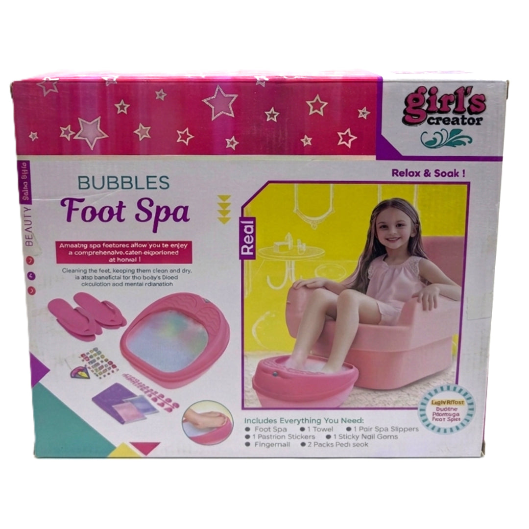Girl's Creator Massaging Pedicure Spa - Salon Style Foot Spa with Waterfall & Light Effects