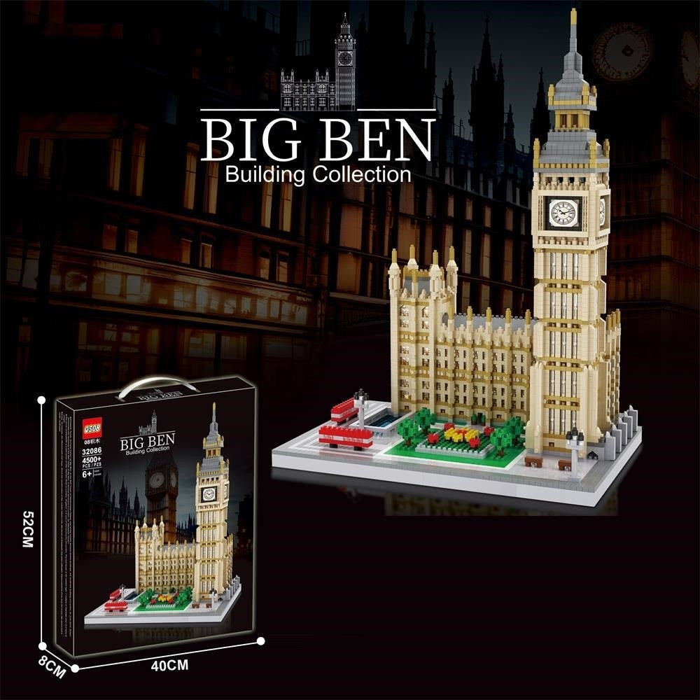 Big Ben Building Block Set | Mini Architecture Model Kit for Kids & Adults