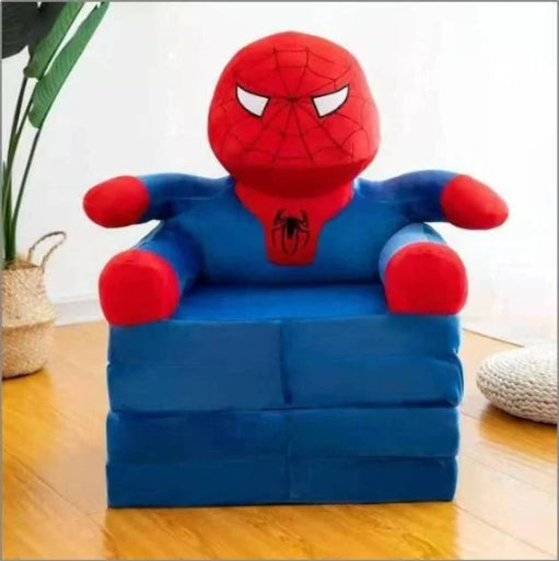 3-Layer Spider Hero Foldable Kids Sofa Chair – Soft Plush Seating