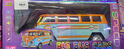 Retro Wagon 2.4 GHz Remote Control Big Bus Toy – Classic 1960s Vintage Camper Van RC Car with Sound, Headlights, and Full Function Omnidirectional Driving for Kids & Collectors (Ages 3+)