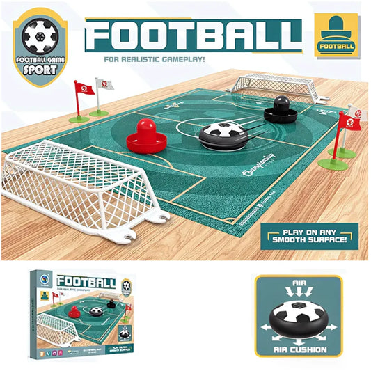 Tabletop Air Cushion Football Game Set: Realistic Gameplay with Air Hockey Style Gliders – Smooth Surface Sports Game for Kids and Family