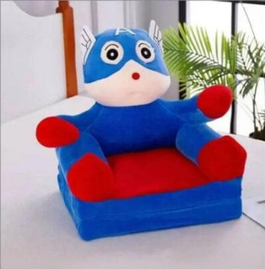Superhero-Inspired Blue Kids Sofa Chair – Soft Plush Seating