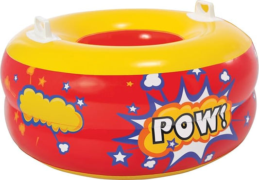 Intex 31" "POW!" Inflatable Snow Tube (80cm x 38cm) – Heavy-Duty Winter Sled with Reinforced Handles – Retro Comic Design