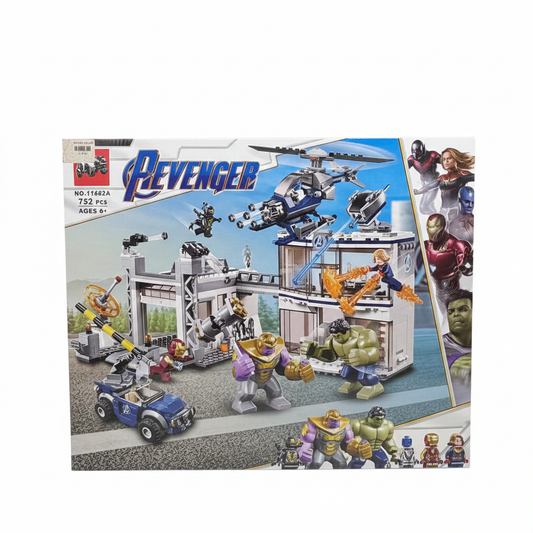 752-Piece Revenger Superhero Headquarters Building Set – Ultimate Battle Station with Helicopter, Off-Road Vehicle & Action Figures