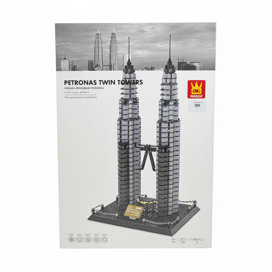 Petronas Twin Towers Architecture Building Set – 1156 Piece Kuala Lumpur Model Kit – Iconic Skyscraper Collectible for Adults & Teens