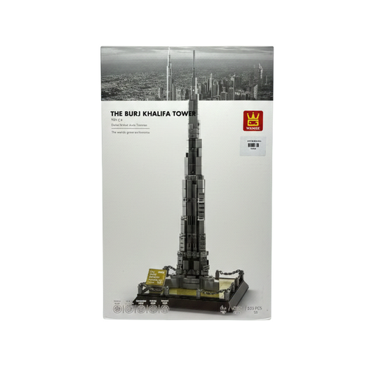 Wange Burj Khalifa Architecture Building Block Set - World's Tallest Building Model Kit (555 Pieces)