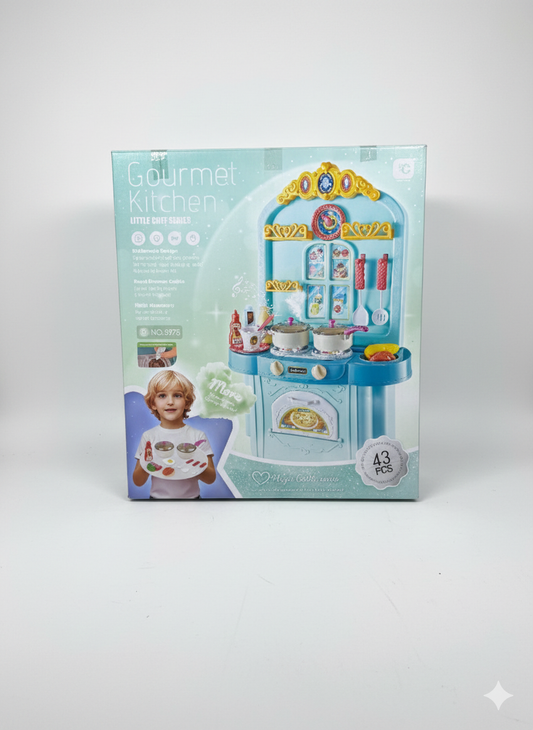 Gourmet Kitchen Little Chef Series – 43-Piece Pretend Play Kitchen Set