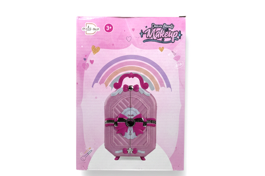 All-in-One Kids Makeup Kit for Girls - Washable Pretend Play Vanity Set with Fold-Out