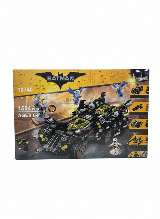 Batman Ultimate Batmobile Building Block Set (1504 Pieces) – 4-in-1 Transforming Bat-Vehicle with Minifigures - Model 10740