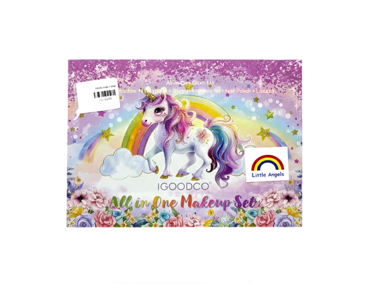 IGOODCO Little Angels All-in-One Unicorn Makeup Set for Kids - Sparkle & Glam Vanity Kit