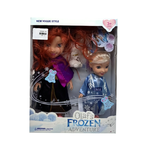 Frozen-Inspired Anna and Elsa Doll Set - Olaf’s Frozen Adventure Style Figures with Accessories (2-Pack)
