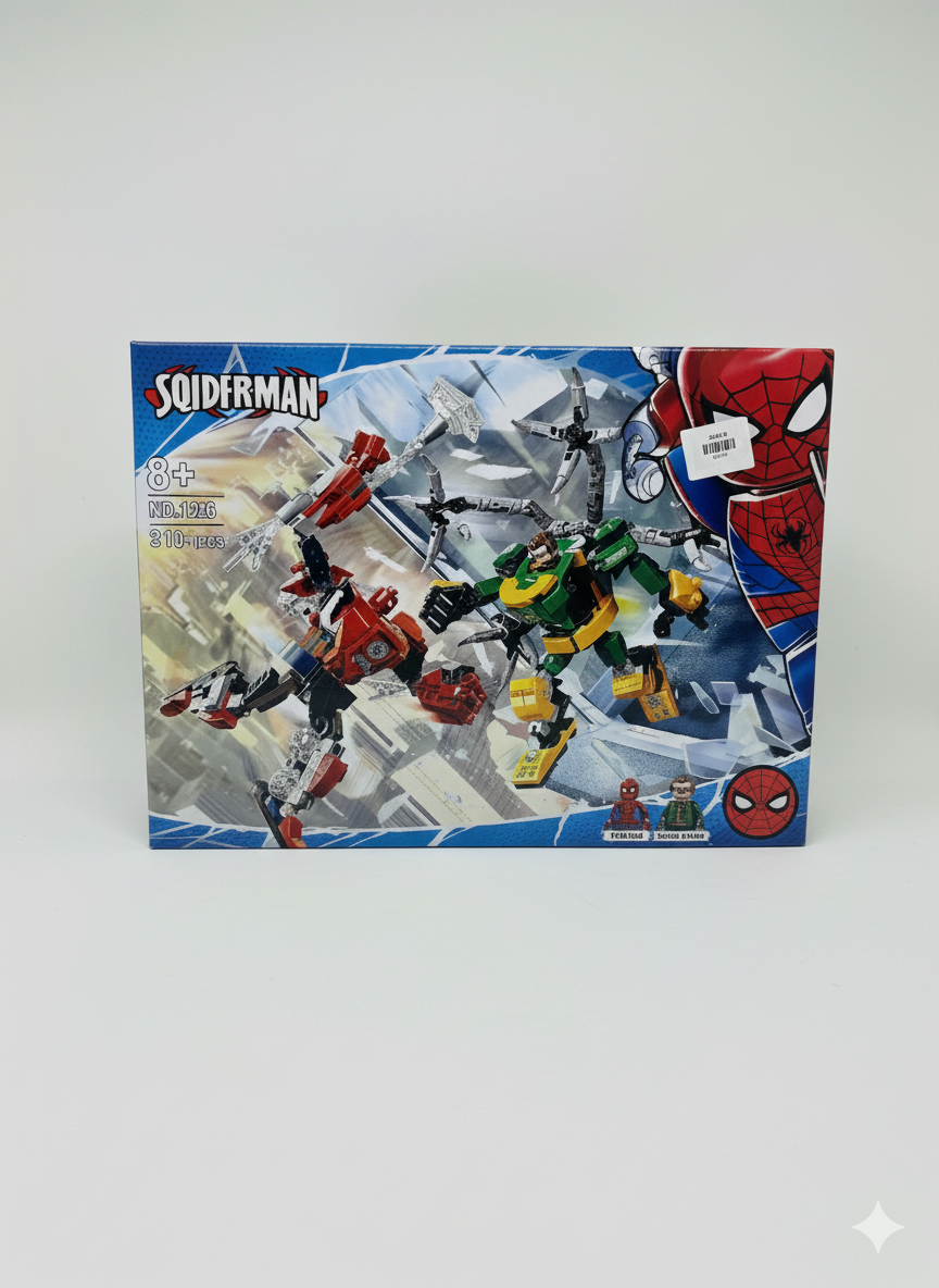 Sqider-Man Mech Battle: Spider-Man vs. Doc Ock Building Block Set (310 Pieces)