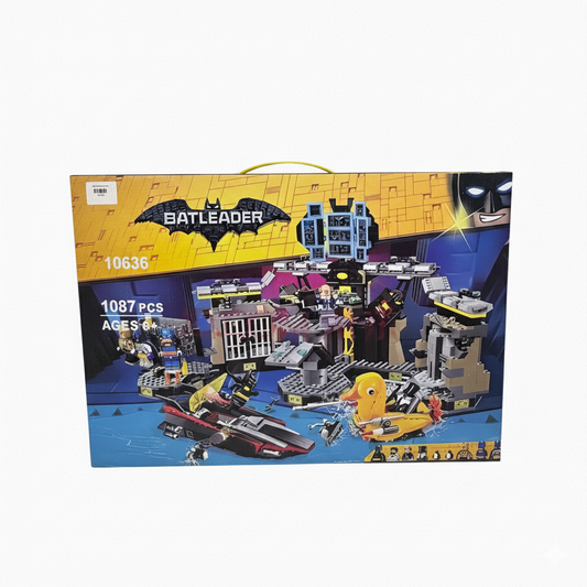 BATLEADER 10636 Secret Hero Base Building Set – 1087 Pieces – Ultimate Underground Lab Playset with Vehicles & Figures – Ages 6+