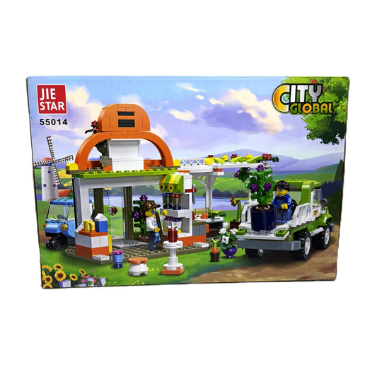 JIE STAR Botanical Garden Flower Shop Building Toy | 509 Pieces | City Global Educational Construction Set