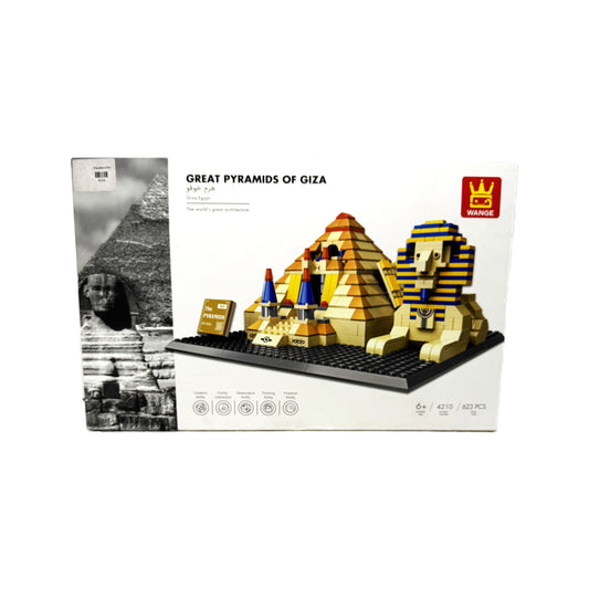 WANGE Great Pyramids of Giza Building Set | Architecture Model Kit with Sphinx | 623 Pieces