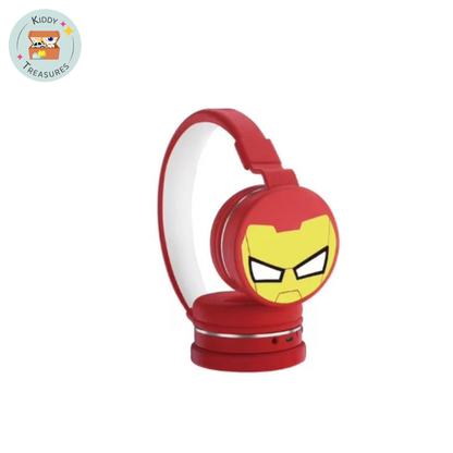 Kids Superhero-Themed Headset - Red & Gold (Ages 3+)
