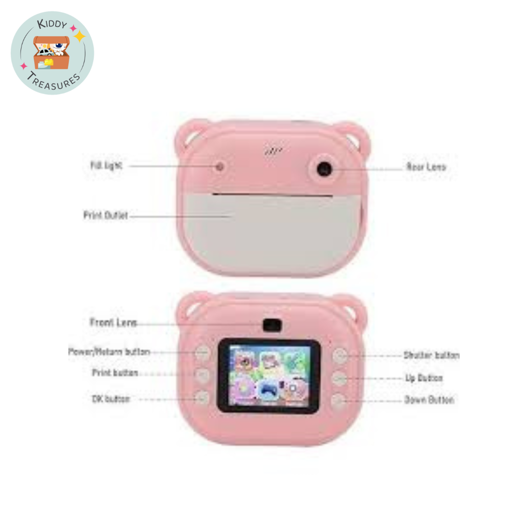 Kids Piggy Design Toy Camera with Carry Pouch (Ages 3+)