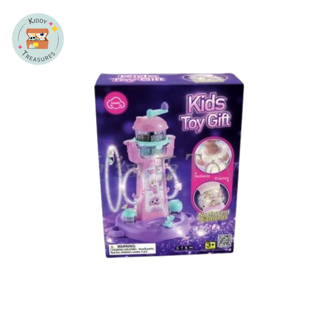 Kids Light-Up Fairy Tower Toy Gift Set with Beads & Accessories (Ages 3+)