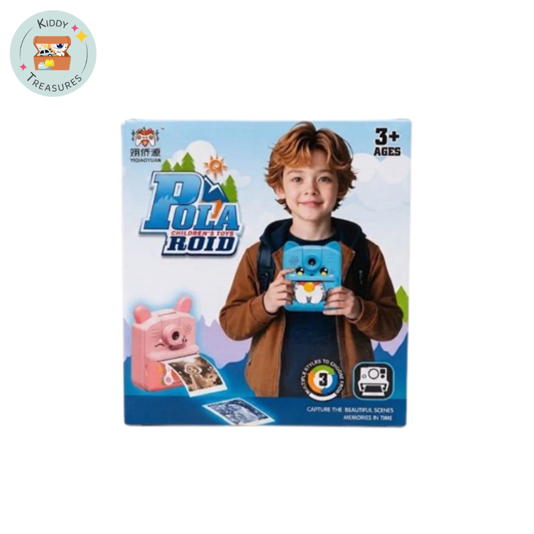 Kids Polaroid Instant Toy Camera Set with Plush Companion & Photo Cards (Ages 3+)