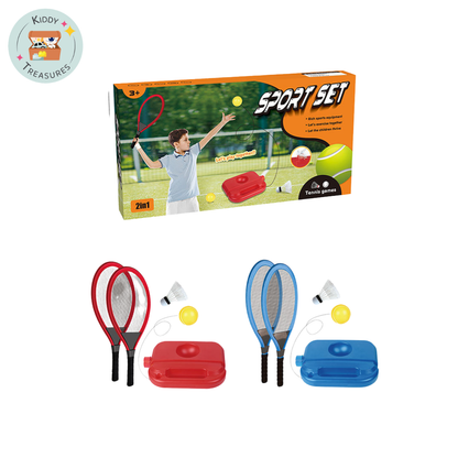 Kids Sport Set with Rackets, Balls & Shuttlecocks (Ages 3+)