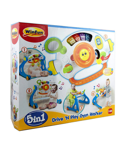 WinFun 5-in-1 Drive 'N Play Gym Walker – Multi-Stage Activity Center