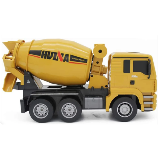 Remote Control Cement Mixer Construction Truck Toy - Wireless R/C Heavy Duty Engineering Vehicle with Lights & Rotating Drum for Kids