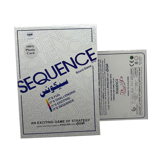 Sequence Board Game (English/Arabic Edition): The Exciting Card Strategy Game for Family and Adults – 2 to 12 Players
