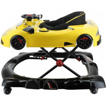 Official Lamborghini Huracán 3-in-1 Baby Walker & Activity Center - Giallo Orion