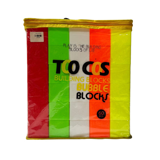 TOOCOS Bubble Building Blocks 60 Pcs | Soft & Colorful Blocks for Kids