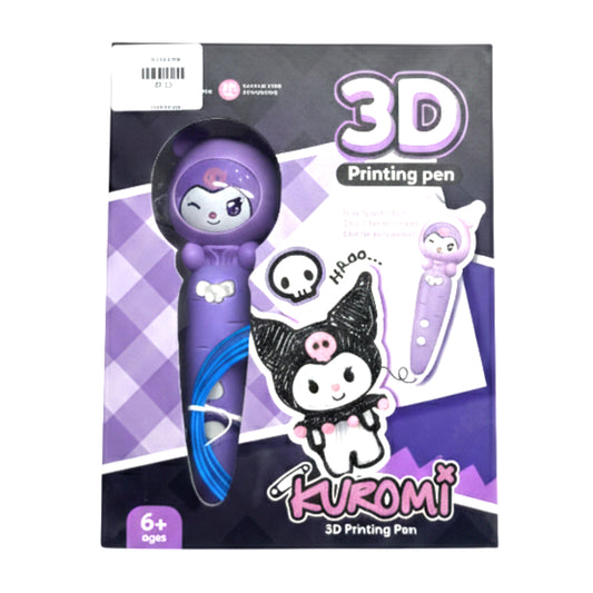 Kuromi 3D Printing Pen for Kids – DIY Creative Art & Craft Toy – Easy-to-Use 3D Doodler Pen with Purple Character Design – Birthday Gift for Girls & Boys Ages 6+