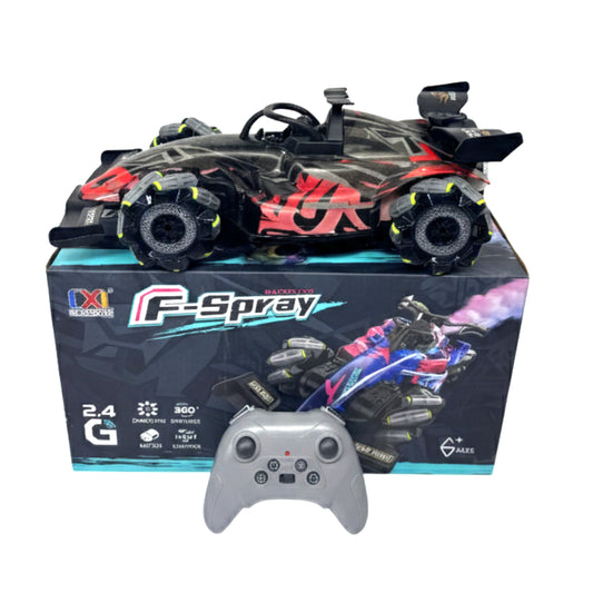 High-Performance F-Spray RC Drift Car – 2.4GHz All-Terrain Stunt Vehicle with Mist Exhaust & 360° Rotation