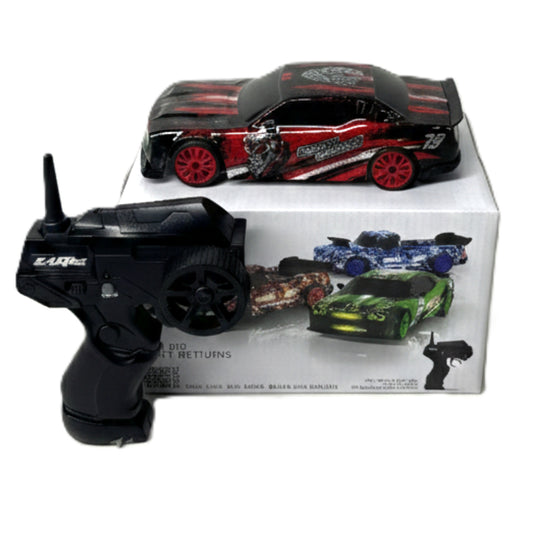 Remote Control Drift Car - 1:24 Scale High-Speed RC Racing Car with 2.4GHz Pistol Grip Controller - Sports Car Toy for Kids and Adults (Red/Black)