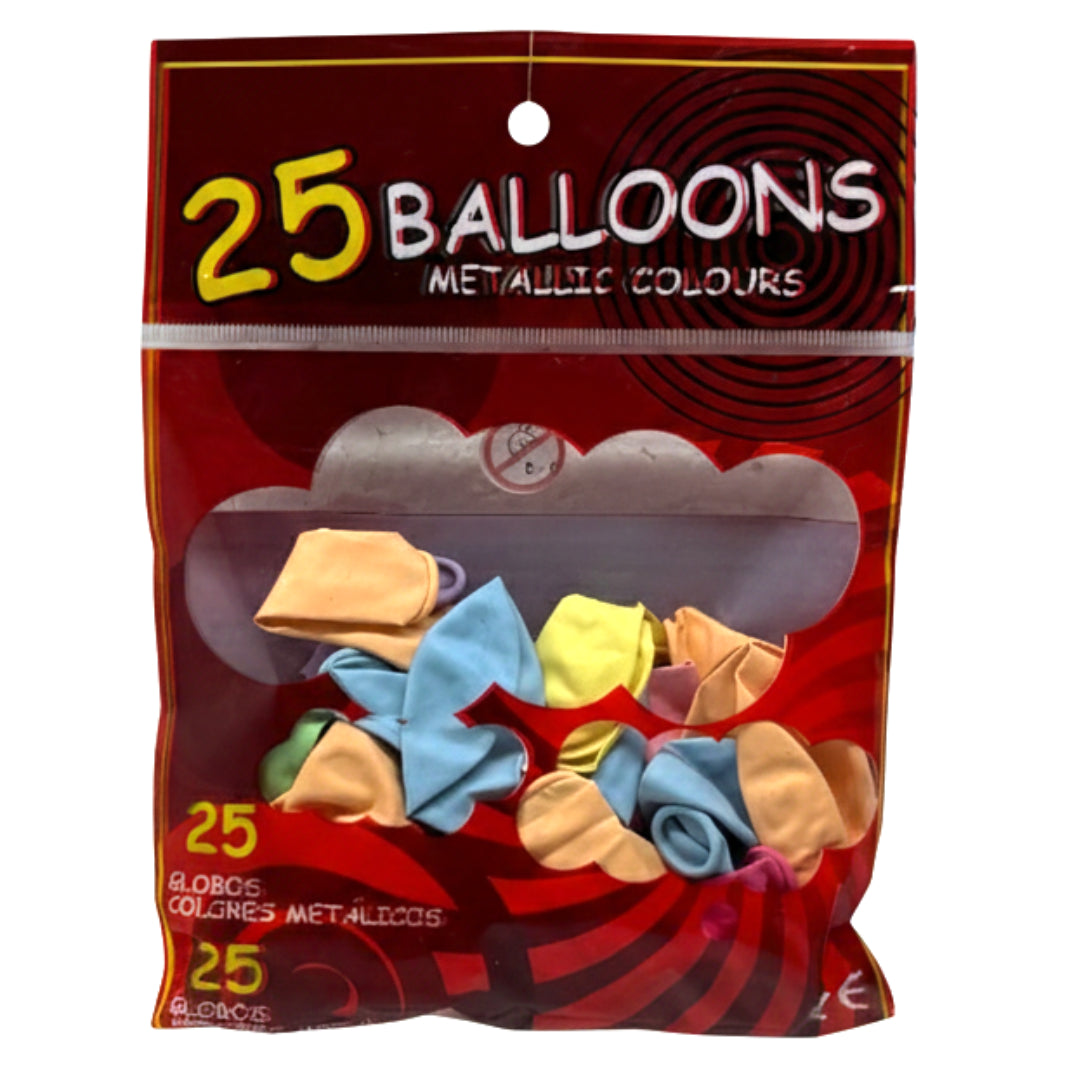 25 Pack Metallic Pink Latex Balloons - 12 Inch Premium Shiny Party Balloons for Birthdays, Weddings, Anniversaries, and Baby Showers