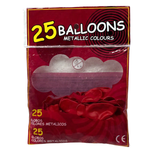 25 Pack Metallic Pink Latex Balloons - 12 Inch Premium Shiny Party Balloons for Birthdays, Weddings, Anniversaries, and Baby Showers
