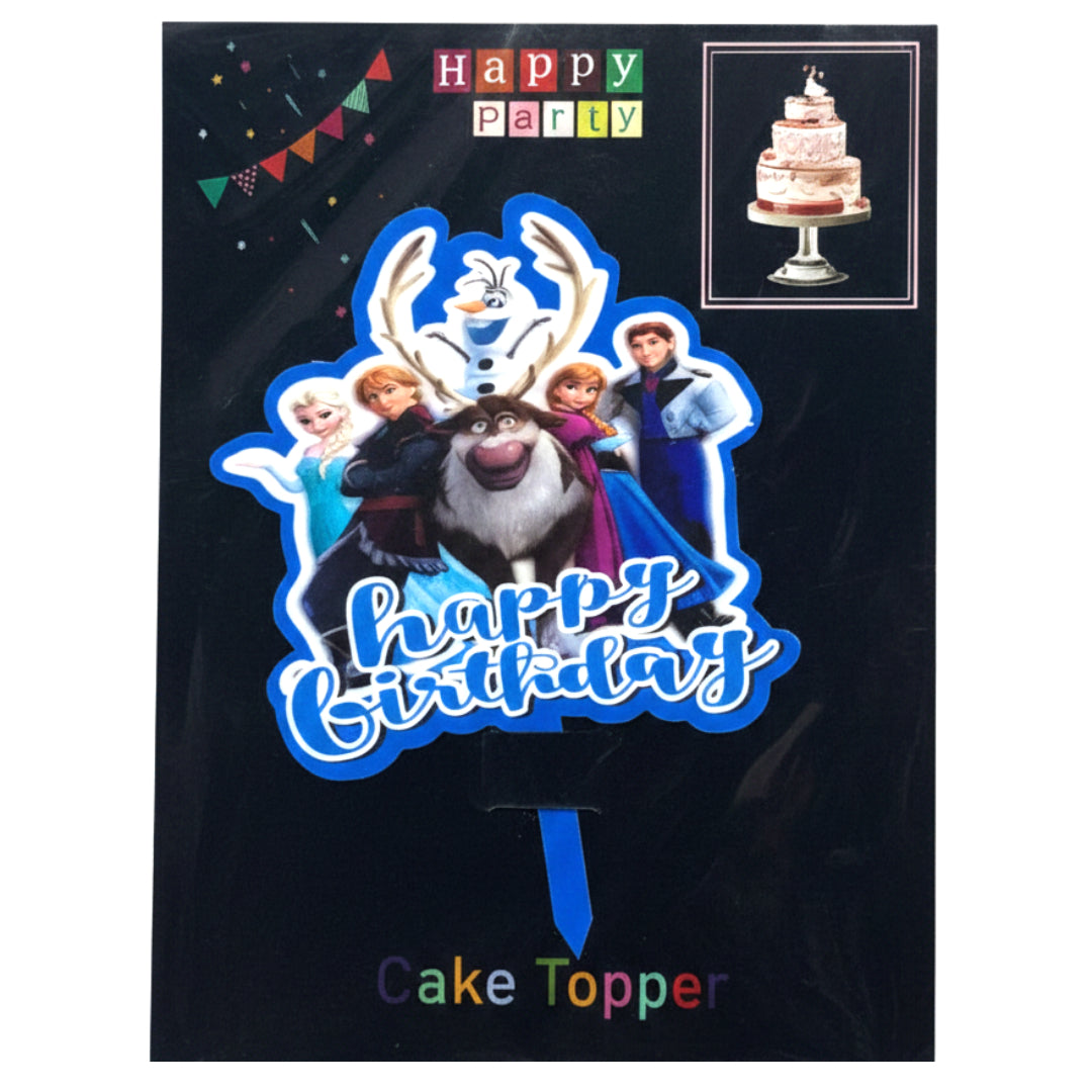 Premium Character Cake Toppers – "Happy Birthday" Theme Decorations for Kids – High-Quality Frozen, Cocomelon, and Paw Patrol Party Supplies
