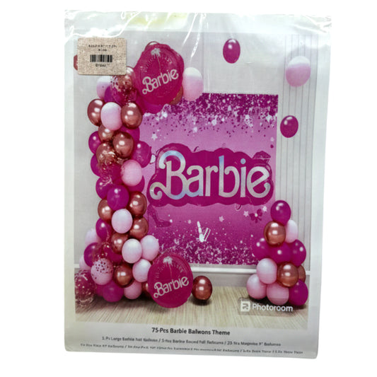 Kids Character Theme Balloon Garland Kit - 75 to 92 Pcs DIY Birthday Decoration Set - Barbie, Disney Princess, Unicorn, & Sleeping Beauty Balloon Arch Backdrop
