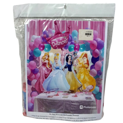 Kids Character Theme Balloon Garland Kit - 75 to 92 Pcs DIY Birthday Decoration Set - Barbie, Disney Princess, Unicorn, & Sleeping Beauty Balloon Arch Backdrop