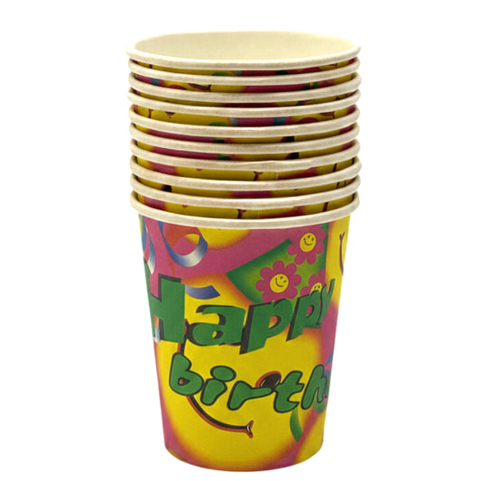 Premium 10-Pack Disposable Party Paper Cups - 9oz Eco-Friendly Themed Drinkware for Birthdays, Baby Showers, and Special Events