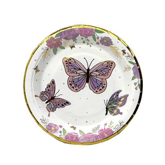 Premium 7-inch Disposable Themed Party Plates – Small Round Appetizer & Dessert Plates for Birthdays, Baby Showers, and Celebrations