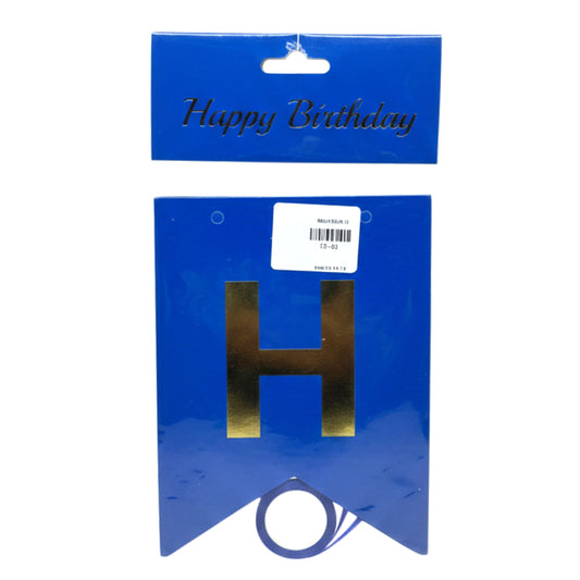 Metallic Happy Birthday Bunting Banner – Premium Foil Letter Garland for Party Wall Decoration (Multicolor Options)