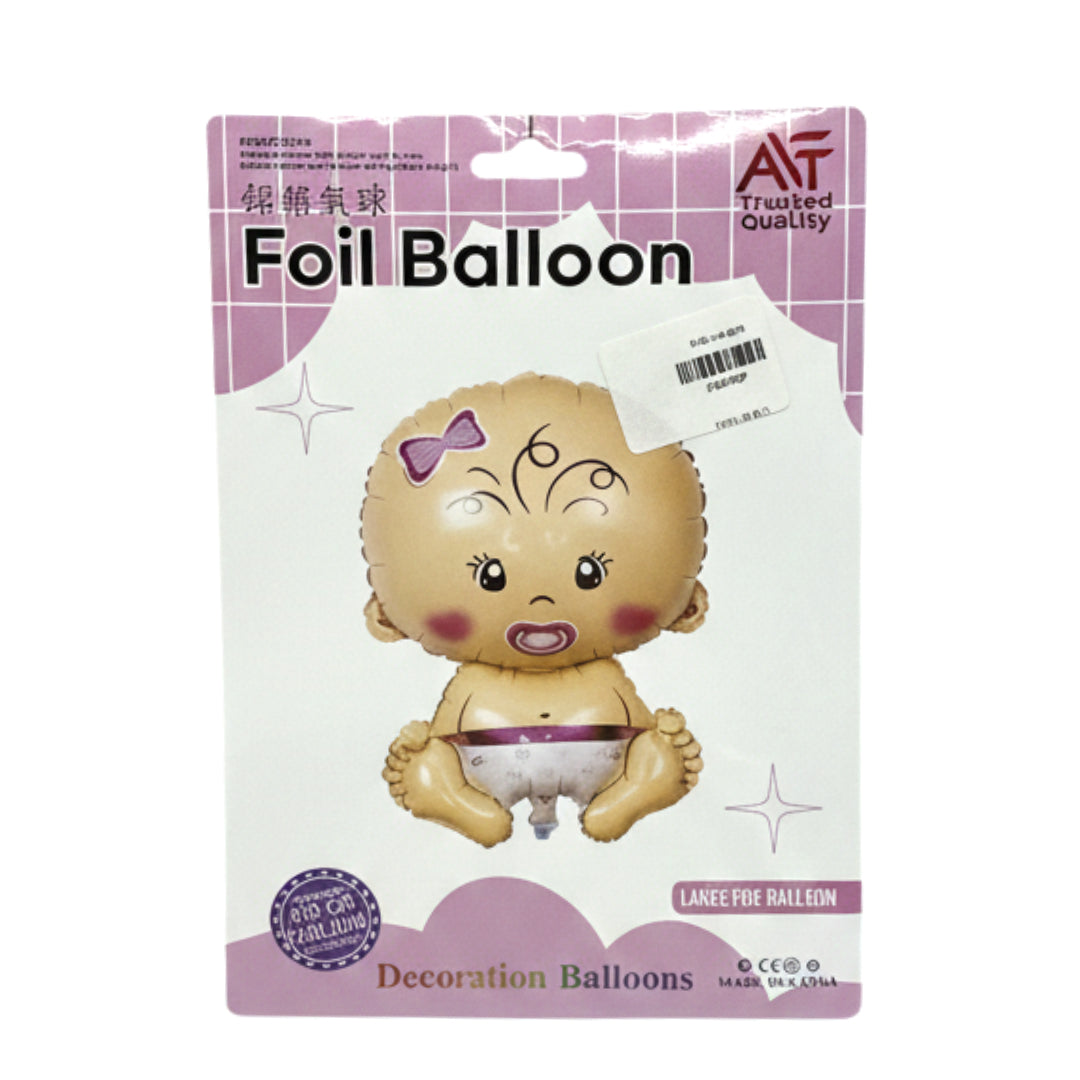 Adorable Baby Boy or Baby Girl Foil Balloon – Large Gender Reveal & Baby Shower Party Decoration – Air or Helium Compatible