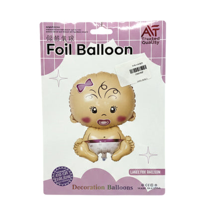 Adorable Baby Boy or Baby Girl Foil Balloon – Large Gender Reveal & Baby Shower Party Decoration – Air or Helium Compatible